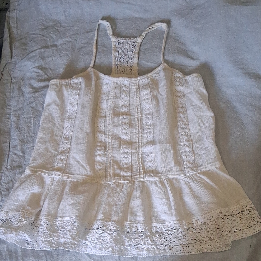 Mossimo Supply Co. White Lace Detail Top
